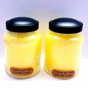 LEMON BUTTER POUNDCAKE -A Cheerful Giver Baby Jar Single Wick Candle, 6 oz(2pcs)